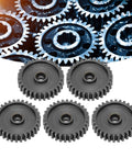 5-pack Beefed Up Steel Servo Spur Gear 24 Tooth Internal Spline 0.8 Module Ideal For Precision RC Robots And Automation Systems
