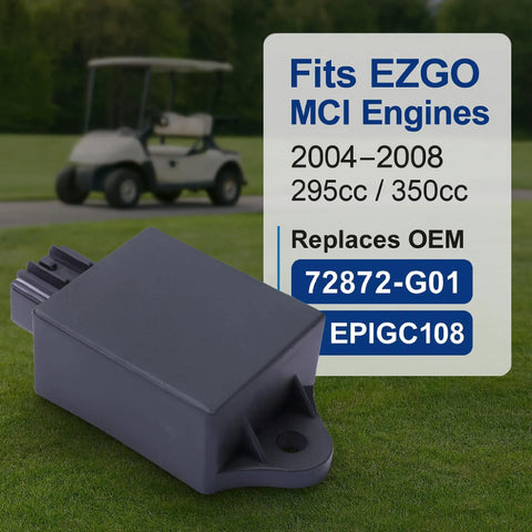 Capacitor Discharge Ignition Module For EZ Go Golf Cart 2004 Through 2008 MCI Engine Replacement CDI Fits OEM 72872G01 EPIGC108