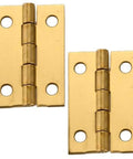 Solid Brass Miniature Medium Hinge For Small Cabinets And Jewelry Boxes Stanley Durable Hardware 1 1/2 Inch Long And 1 Inch Open Pack Of 2