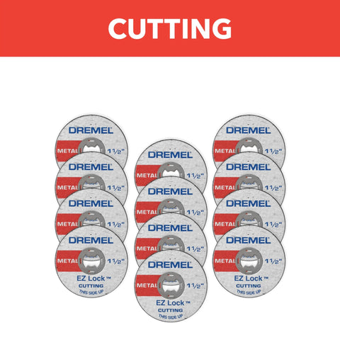 Dremel EZ456B 1-1/2 in EZ Lock metal cutting discs, 12-pack for rotary tools