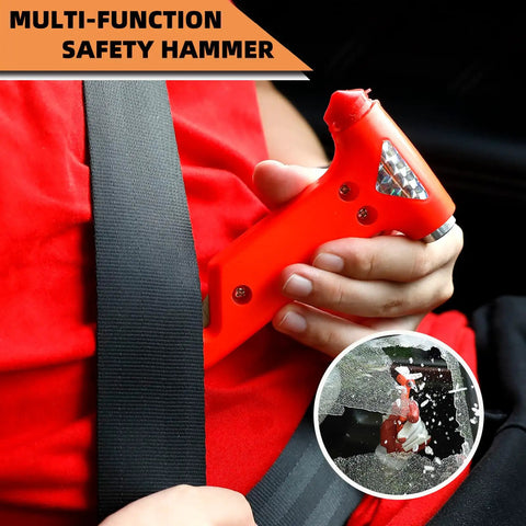 Roadside Emergency Kit For Cars And Trucks With Jumper Cables Tow Rope Safety Hammer Reflective Triangle Tire Pressure Gauge