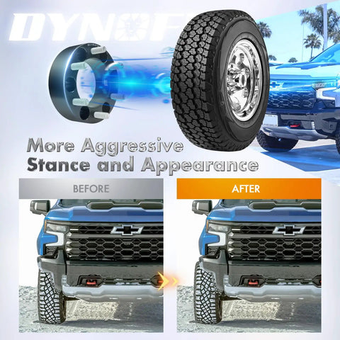 Beefed Up 2 Inch Wheel Spacers Kit For 6x5.5 Bolt Pattern Trucks And SUVs Including Silverado Sierra Tahoe Yukon Ram 1500