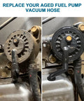 Comparison of old and new Two Pack Fuel Pump Vacuum Hose 793147 With Clamps for Lawn Tractors and Mowers