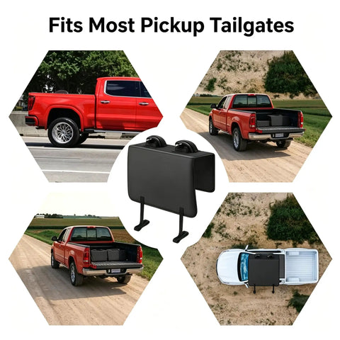 Premium Bike Tailgate Pad For Cybertruck, heavy-duty, fits most pickup tailgates, designed for stability during transport.