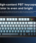 Hella Creamy 75 Percent Layout Wireless Mechanical Keyboard With Hot Swappable Switches And Premium Pbt Keycaps showing bright PBT keycaps and rotary dial.