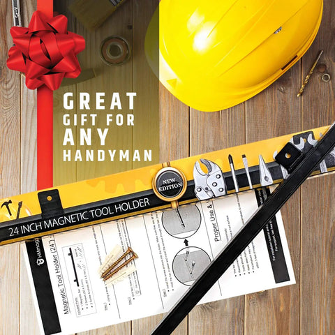 24 Inch Heavy Duty Magnetic Tool Holder Upgraded With Extra Strength Magnets Holds Heavy Tools Securely Powerful Magnetic Bar