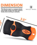 Pro Grade Heavy Duty Multi Purpose Plastic Razor Scraper Kit With Ten Double Edged Blades, 1.5x3.5 inches, shown in orange and black