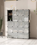 Twenty Cube Storage Organizer With Doors For Bedroom And Living Room Modular Plastic Shelving Unit With Big Capacity