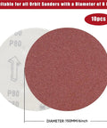Get Your Project Done With A Killer 10-Pack Of 6-Inch Sanding Discs featuring P80 grit for effective wood and metal sanding.