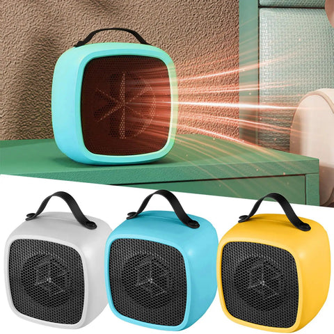 Tiny But Mighty Compact Ceramic Space Heater 500W For Home And Office Quiet Desk Heater With Overheat Protection Cozy Up Warmth