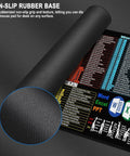 Ultra Long Desk Pad For Gaming And Office, 31.5 By 15.7 Inch Extended Mouse Pad With Stitched Edge, Non Slip Rubber Base