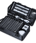 115-In-1 Precision Screwdriver Set With Pro-Grade Magnetic Bits For Phone Computer Watch Laptop MacBook Eyeglasses And Electronics Repair Kit Must-Have Compact Mini Tool Kit With Over 100 Bits AXTH open case showing multiple bits and tools