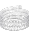 Coiled Heavy Duty Reinforced PVC Suction Hose 1 Inch Inner Diameter, 10 Feet Long For Water Drainage Vacuum And Fluid Transfer