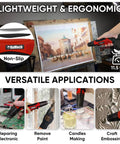 Dual Temp 350W Heat Gun With 400F And 660F Settings, Quick Heat, 2 Nozzles for DIY Craft, Embossing, Shrink Wrap in versatile applications