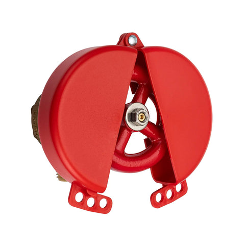 Heavy Duty Gate Valve Lockout Cover Made From Recycled Plastic Fits 2.25 To 5 Inch Valves And Keeps Valve Shutdown Safe During Maintenance Works