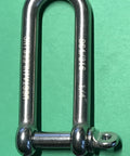 316 Stainless Long D Shackle One Quarter Inch Marine Grade Dee, Corrosion Resistant, Smooth Action, Heavy Duty