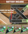Digital Angle Finder Protractor 2 In 1 Miter Saw Ruler 7 Inch 200mm ABS High Accuracy Handy Tool for woodworking project.