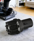 Two Point Five Inch Shop Vacuum Muffler Diffuser For Noise Reduction And Air Filtration Heavy Duty Industrial Grade on carpet