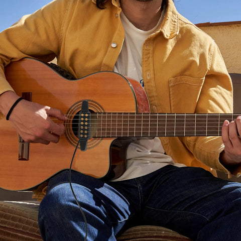 Clip On Acoustic Guitar Pickup For Steel String Guitars 38 To 42 Inches Not For Classical Transducer With 10 Foot Cable