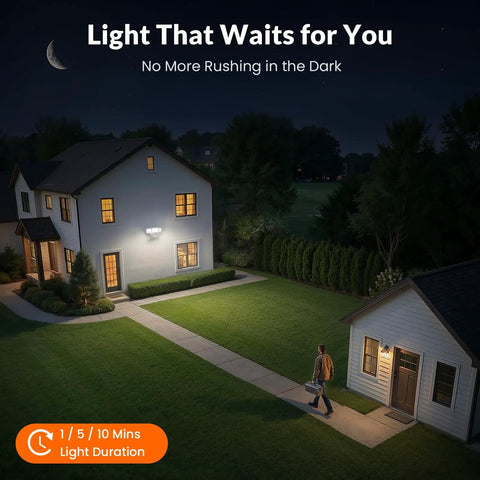 Heavy Duty Led Security Light Motion Sensor Outdoor Floodlight Big Time Brightness 38 Watt 4200 Lumen Rock Solid Weather Resistant Backyard And Driveway Safe Spot Glow