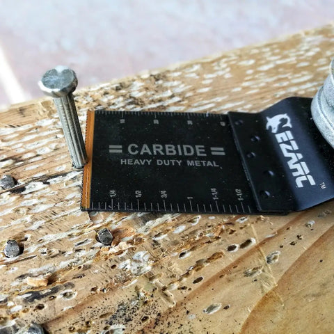 Carbide Oscillating Tool Blades 3 Pack For Heavy Duty Metal Cutting And Hard Materials Like Nails Bolts Screws Tough As Nails