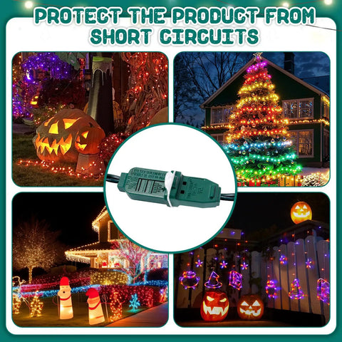 Weatherproof Gasket And Plug Cover Kit For Indoor Outdoor Outlets 20 Piece Set in seasonal lighting setup