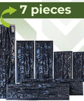 7 Piece ABS Flagstone Limestone Concrete Molds Kit 2mm Natural Stone Wall Tiles for DIY Cement Projects Easy to Use Stone Look Molds