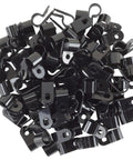Durable Black Nylon Cable Clamps With Three Eighth Inch Screw Mounts For Cable Rope And Tube Management Pack Of 100 Tough As Nails