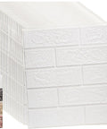 3D Wall Panels Peel And Stick Waterproof Faux Stone Self Adhesive 20 Pack In Rock Black, white textured look.