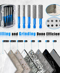 5-Piece Diamond Drill Bit Set For Tile And Stone, Diamond Bits For Ceramic Glass Porcelain Marble Granite, shown with applications