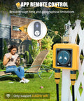 2 Zone WiFi Hose Timer With Brass Inlet And Outlet, Smart Sprinkler Controller attached to outdoor faucet with app control demonstration