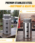 Stainless steel Trailer Jack Drill Adapter One Half Inch for One Inch Drive Jacks in outdoor and workshop settings.