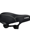 Side view of C99 Memory Foam Bike Seat Saddle With Taillight Waterproof Wide Leather Cushion Dual Spring Suspension Shock Absorbing Comfort For Road MTB