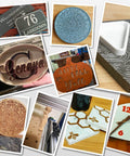 Collage of carved and engraved items using ProVerXL 4030 CNC Router For Wood Metal Acrylic MDF Carving And Engraving 3 Axis Milling Machine