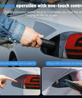 Charging operation for Level 2 EV Charger 40 Amp 240V Portable Electric Vehicle Station with one-touch control.