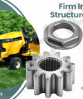 Two Pack Steering Shaft Pinion Gear And Bushing Kit For MTD 717-1554 Toro 112-0863 Cub Cadet with lawn mower and bushing detail