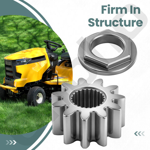 Two Pack Steering Shaft Pinion Gear And Bushing Kit For MTD 717-1554 Toro 112-0863 Cub Cadet with lawn mower and bushing detail