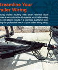 Trailer with 7-Way Trailer Wiring Junction Box with Waterproof 7-Pin Terminal Block attached, showcasing organized wiring.