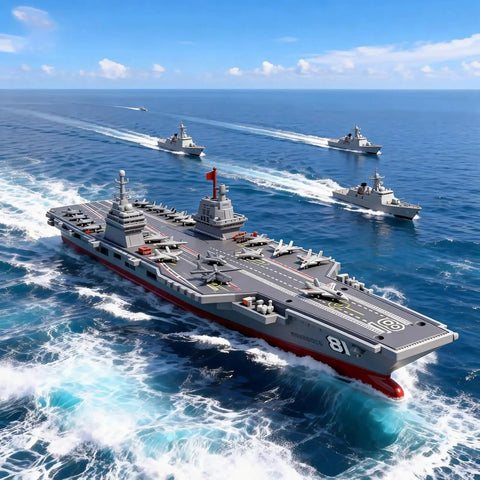 Amped Up Remote Control Warship Boat With 2 4G Link Twin Motor Power For Realistic Races DIY Battleship Build sailing on water