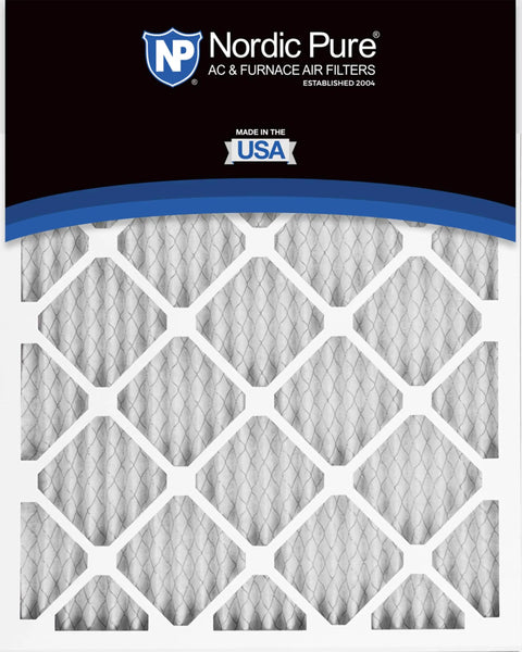 Pleated Air Filter 14x25x1 Inches With Actual Size 13.5x24.5x0.75, MERV 8, 6 Pack For Home HVAC shown in packaging