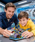Adult and child assembling Semi Mechanical Shark Building Block Set With 499 Pieces For Ocean Landscape Creation