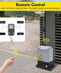 Heavy Duty Sliding Gate Opener Kit 550W Electric Gate Motor 220V IP44 with remote control for driveway gates up to 2645 lbs