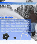 Replacement Snow Blower Handle Knob And Lock Bolt Screw Kit for Power Clear and SnowMaster with models list overlay