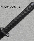 Plastic Training Katana Sword With Sheath For Role Play And Stage Performances handle details with black woven grip