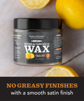 Natural Stone Wax Kit For Soapstone, Slate, And Concrete Countertops with wax jar enriched with lemon and orange extract