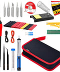 60W Digital Soldering Iron Kit With LED Display 21 In 1 Fast Heating 5 Replaceable Tips Solder Wire Stand Desoldering Pump Set
