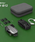 4K Camera Drone Under 249g With GPS Foldable RC Quadcopters Featuring Follow Me Waypoint Flight Brushless Motors Auto Return Home And Lightweight Beginner Friendly Travel Design, components including drone, remote, and accessories on green background.
