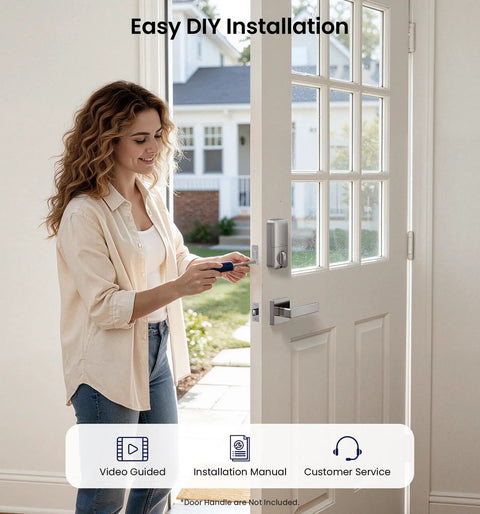 Hassle Free Keyless Entry Deadbolt With Electronic Keypad Lock In Satin Nickel Boasting 20 Unique Passcodes And Smart Auto Locking For Easy Peasy Access And Top Notch Residential Security
