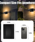 Outdoor Up Down Wall Light Fixture LED Porch Wall Lamp shown beside smartphone for size comparison