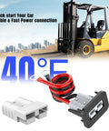 Battery Quick Disconnect Connector Kit With 8 AWG Wire Harness For Anderson Style Connectors, Easy Install Cable Plug For Forklift